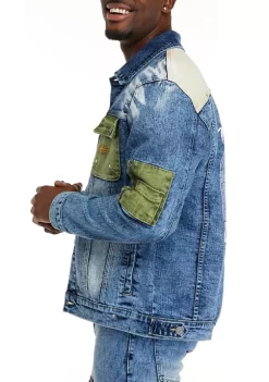 Reason Clothing Men's Punk Denim Jacket -Disney Princess shop Belk 1015