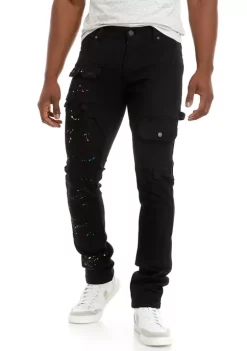 Reason Clothing Men's Paint Splatter Jeans -Disney Princess shop Belk 1031