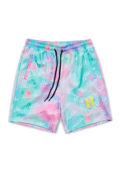 Reason Clothing HUSTLER TIE DYE FLEECE SHORTS -Disney Princess shop Belk 1079