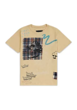 Reason Clothing Men's Short Sleeve Applique Skull T-Shirt