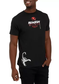 Reason Clothing Men's Short Sleeve Scorpion Graphic T-Shirt -Disney Princess shop Belk 1157