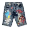 Reason Clothing MOVE IN SILENCE MID-LENGTH JEAN SHORTS