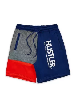 Reason Clothing HUSTLER COLORBLOCK FLEECE SHORTS