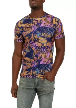 Reason Clothing Men's Short Sleeve Graffiti T-Shirt