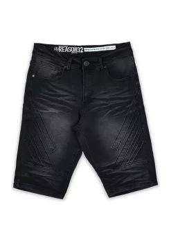 Reason Clothing Seaport Dark Wash Denim Shorts