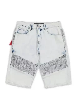 Reason Clothing Dauphin Mid-Length Denim Shorts
