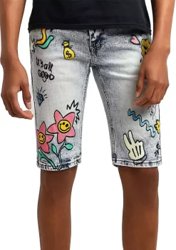 Reason Clothing MONEY BEAR CASHIN OUT SHORT JEAN SHORTS -Disney Princess shop Belk 1321