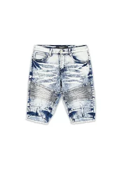 Reason Clothing Cumberland Moto Denim Shorts