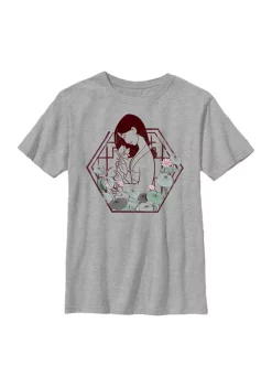 Disney Princess Mulan Lotus Graphic Top -Disney Princess shop Belk 15