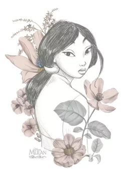 Disney Princess Mulan Magnolia Graphic T-Shirt -Disney Princess shop Belk 233