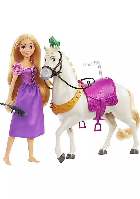 Disney Princess Rapunzel Doll with Maximus Horse, Pascal Figure, Brush and Riding Accessories 2 Disney Princess Rapunzel Doll with Maximus Horse, Pascal Figure, Brush and Riding Accessories - Image 2