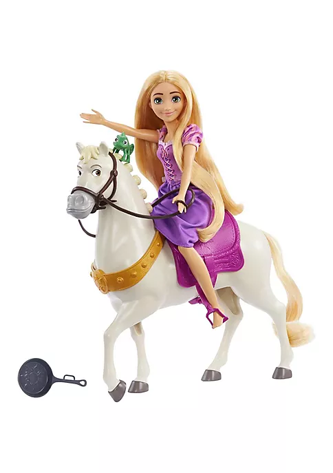 Disney Princess Rapunzel Doll with Maximus Horse, Pascal Figure, Brush and Riding Accessories 5 Disney Princess Rapunzel Doll with Maximus Horse, Pascal Figure, Brush and Riding Accessories - Image 5
