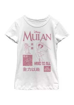 Disney Princess Mulan Grid Graphic T-Shirt