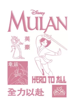 Disney Princess Mulan Grid Graphic T-Shirt -Disney Princess shop Belk 265