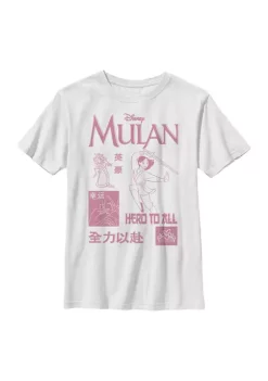 Disney Princess Mulan Grid Graphic Top -Disney Princess shop Belk 322