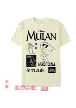 Disney Princess Mulan Grid Graphic T-Shirt -Disney Princess shop Belk 517