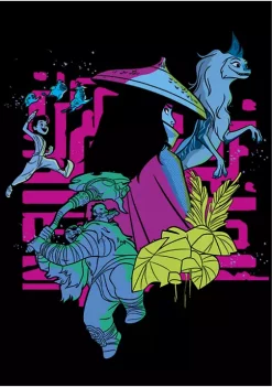 Raya and the Last Dragon Group Shot Graphic Top -Disney Princess shop Belk 805