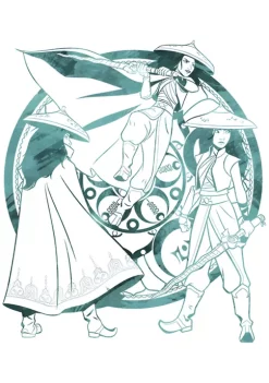 Raya and the Last Dragon Watercolor Graphic Top -Disney Princess shop Belk 837