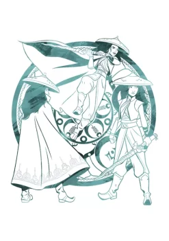 Raya and the Last Dragon Watercolor Graphic T-Shirt -Disney Princess shop Belk 845