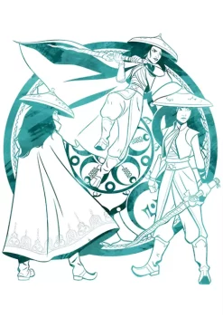 Raya and the Last Dragon Watercolor Graphic T-Shirt -Disney Princess shop Belk 945