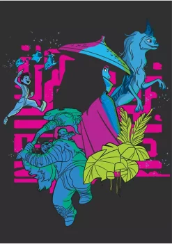 Raya and the Last Dragon Group Shot Graphic T-Shirt -Disney Princess shop Belk 949